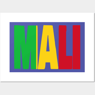 Mali flag stencil Posters and Art